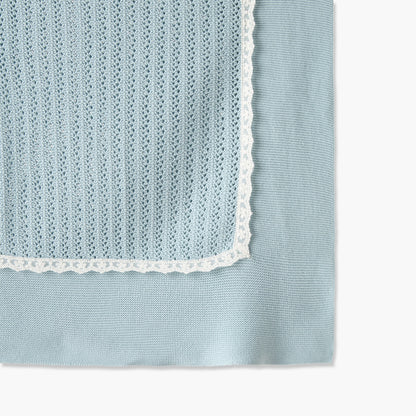 Giggles Cotton Lace Trim Blanket - 100x80 cm