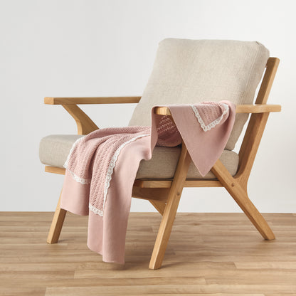 Giggles Cotton Lace Trim Blanket - 100x80 cm