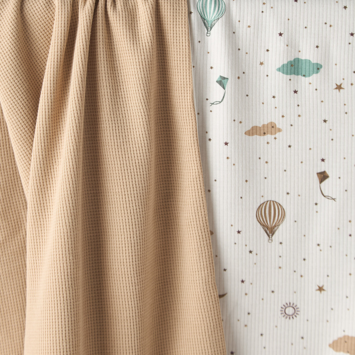 Juniors Cotton Hot Air Balloon Print Receiving Blanket