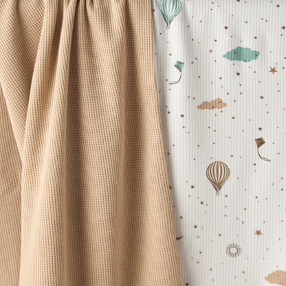 Juniors Cotton Hot Air Balloon Print Receiving Blanket