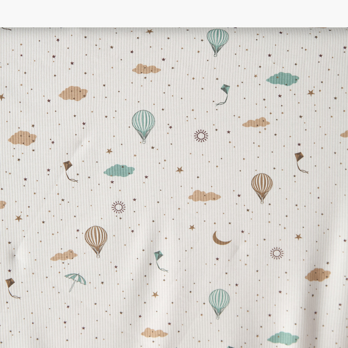 Juniors Cotton Hot Air Balloon Print Receiving Blanket