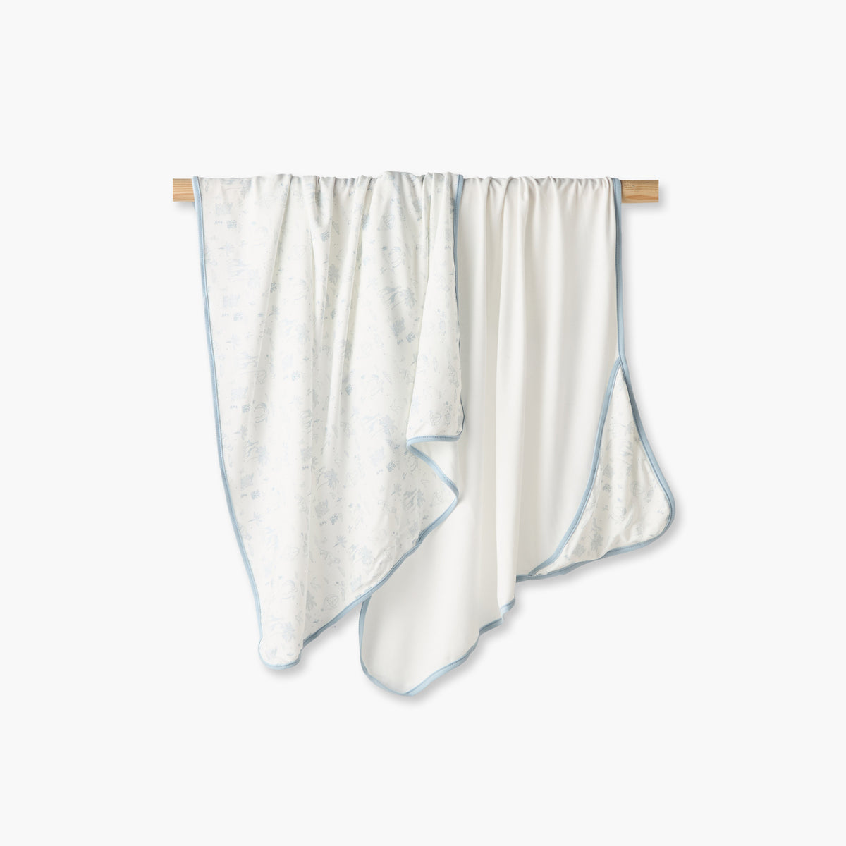 Giggles Bamboo Safari Print Receiving Blanket - Pack of 2 - Blue