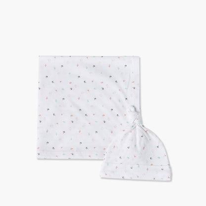 Juniors Printed Blanket with Matching Cap