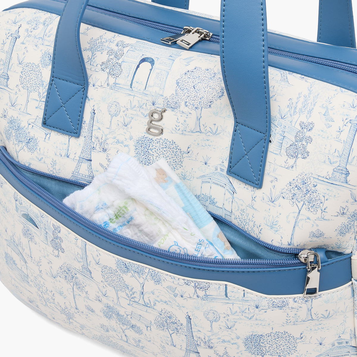 Giggles Diaper Bag with Paris Print