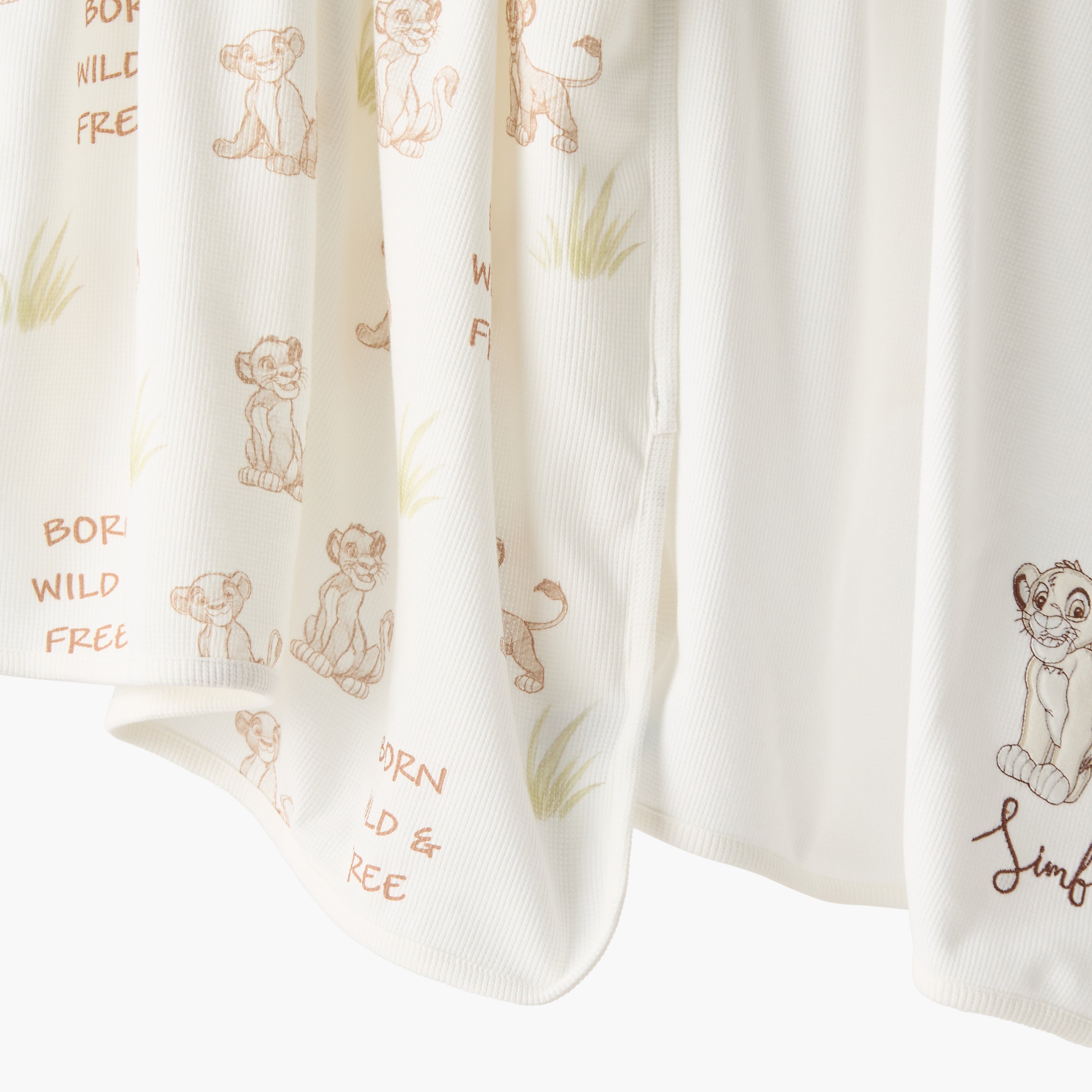 Disney Waffle Texture Lion King Print Blanket - Pack of 2