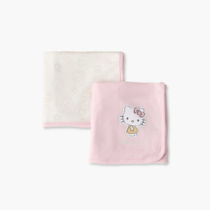 Sanrio Waffle Texture Hello Kitty Print Receiving Blanket - Pack of 2