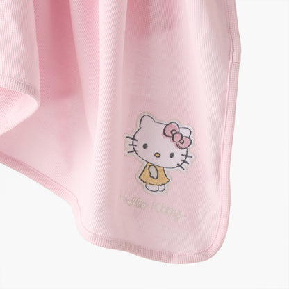 Sanrio Waffle Texture Hello Kitty Print Receiving Blanket - Pack of 2