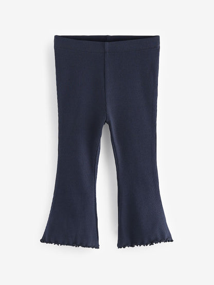 Navy Rib Flare Leggings (3mths-7yrs) - Size 3-6 Months (62-68cm)