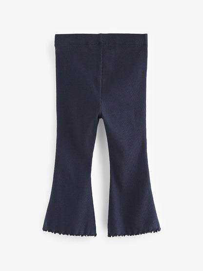 Navy Rib Flare Leggings (3mths-7yrs) - Size 3-6 Months (62-68cm)