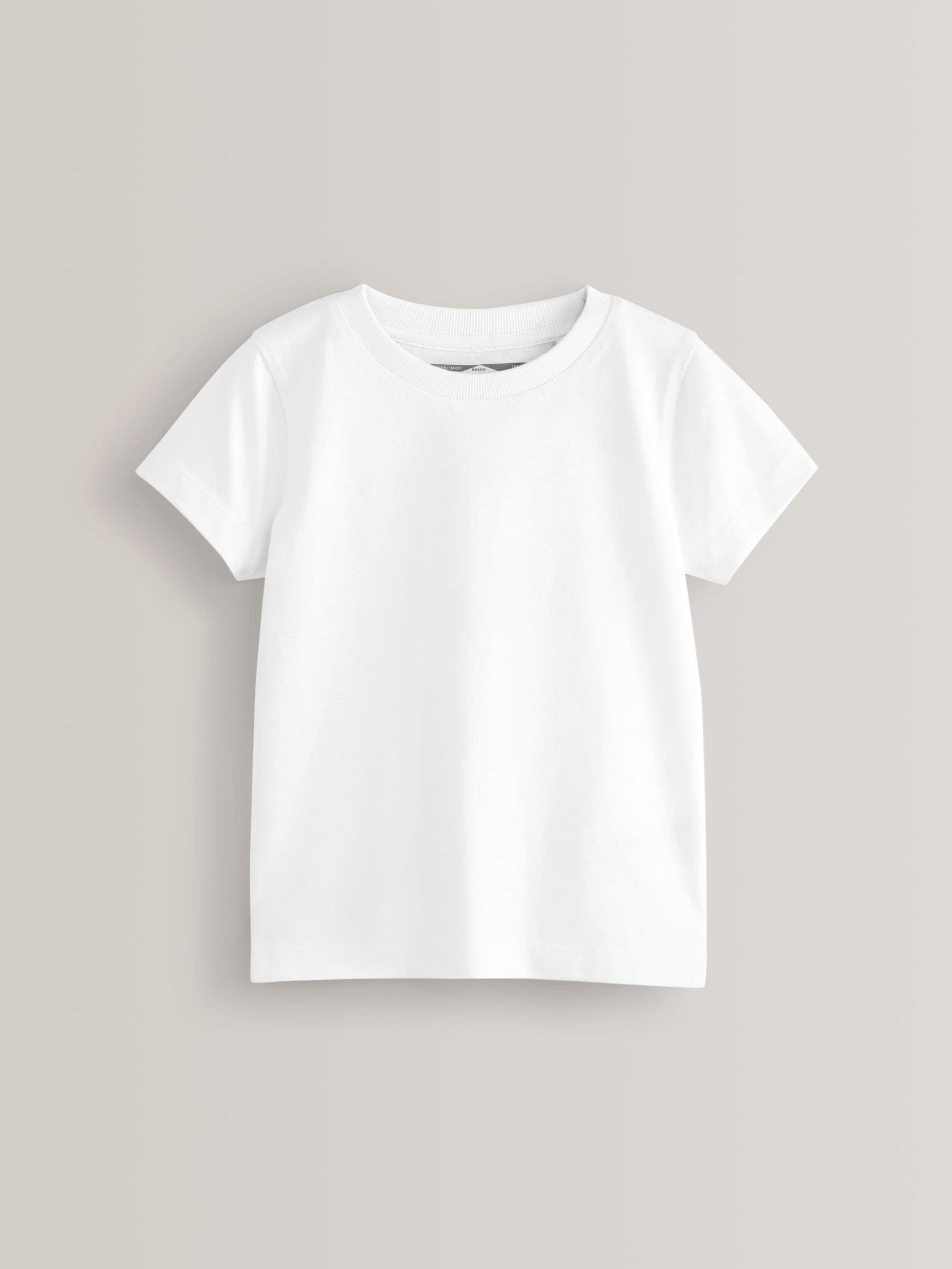 White 2 Pack Short Sleeve T-Shirts (3mths-7yrs) - Size 3-6 Months (62-68cm)