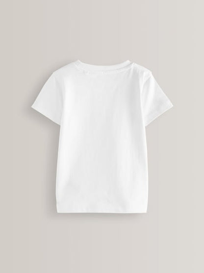 White 2 Pack Short Sleeve T-Shirts (3mths-7yrs) - Size 3-6 Months (62-68cm)