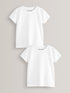 White 2 Pack Short Sleeve T-Shirts (3mths-7yrs) - Size 3-6 Months (62-68cm) - White