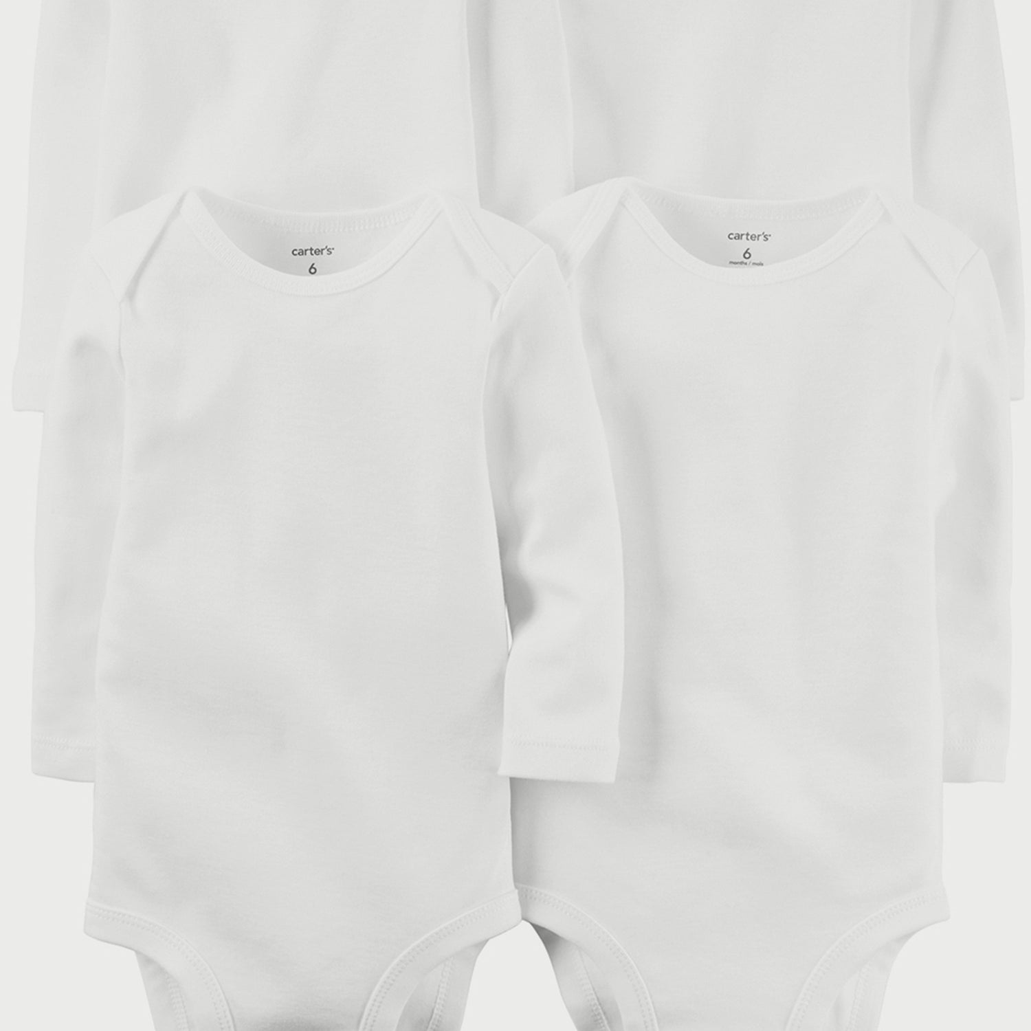 Carters 4-Piece Long-Sleeve Bodysuits
