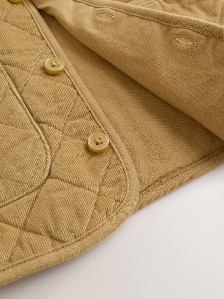 Yellow Cord Quilted Baby Jacket