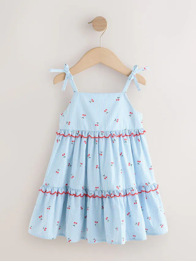 Blue Stripe Strappy Dress