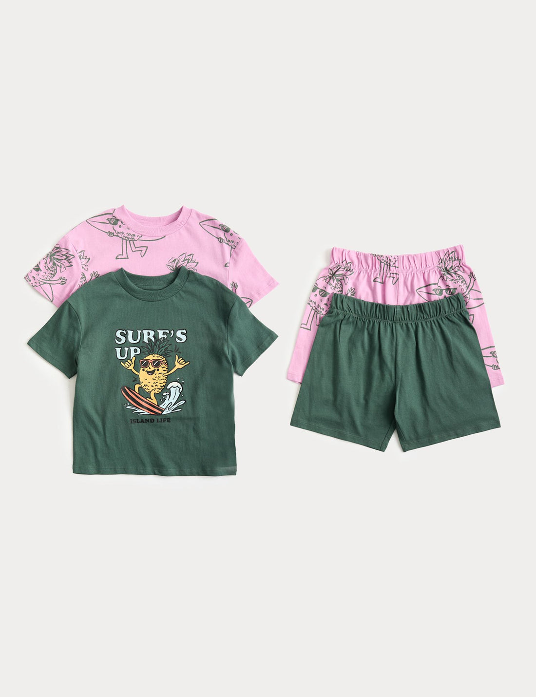 2 Pack Surf Graphic Pyjama Sets (1-8 Yrs)