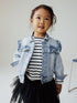 Mid Blue Denim Frill Jacket (3mths-7yrs) - Mid Blue Denim Frill / 12-18 Months (80-86cm)