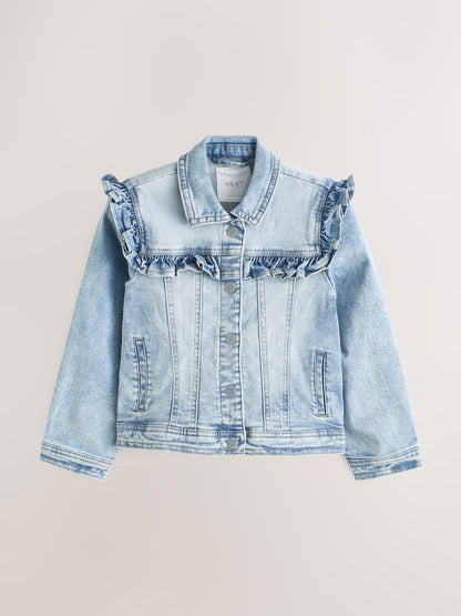 Mid Blue Denim Frill Jacket (3mths-7yrs)