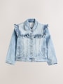 Mid Blue Denim Frill Jacket (3mths-7yrs) - Size 3-6 Months (62-68cm)