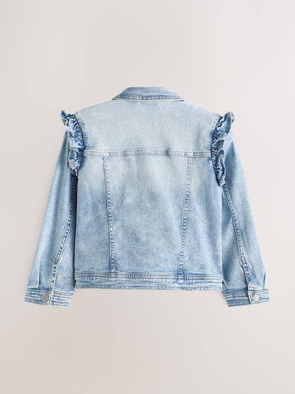 Mid Blue Denim Frill Jacket (3mths-7yrs)
