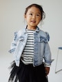 Mid Blue Denim Frill Jacket (3mths-7yrs) - Size 3-6 Months (62-68cm)