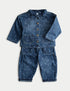 2pc Pure Cotton Denim Outfit (0-6 Yrs) - DENIM / 18-24 Months