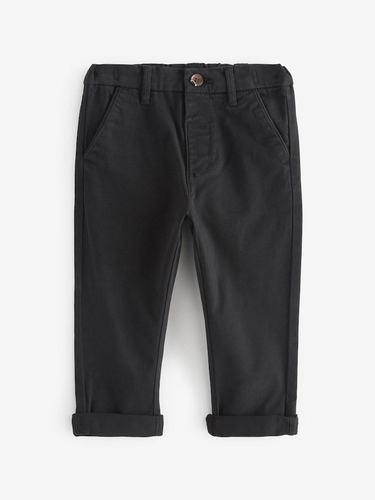 Black Stretch Chino Trousers (3mths-7yrs) - Black Stretch Chino / 12-18 Months (80-86cm)