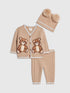 River Island Brown Born to be Awesome Cardigan & Leggings Set - Size Up To 3 Months (50 - 62cm) - River Island Brown Born to be Awesome