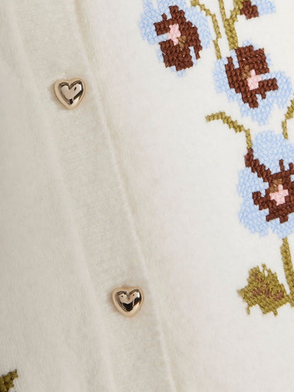 River Island White Knitted Flower