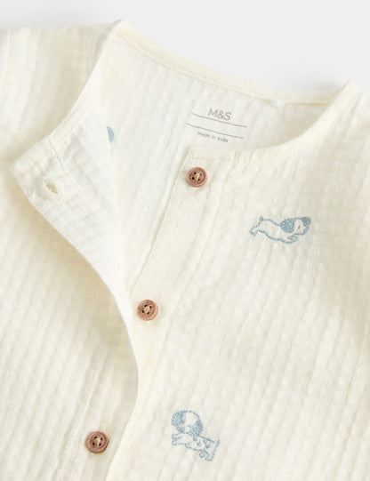 2 Piece Pure Cotton Romper &amp; Socks Outfit (7lbs-2 Yrs)