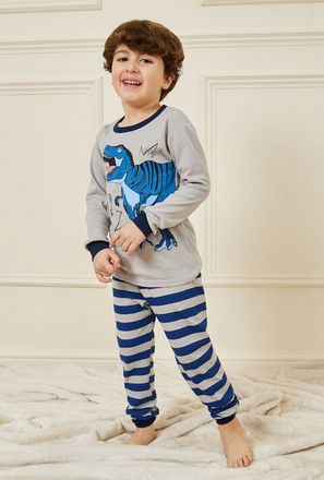 Styli Dinosaur Printed T-Shirt &amp; Pyjama Set