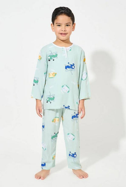 Styli Helicopter Print Long Sleeves T-Shirt &amp; Pyjama Set