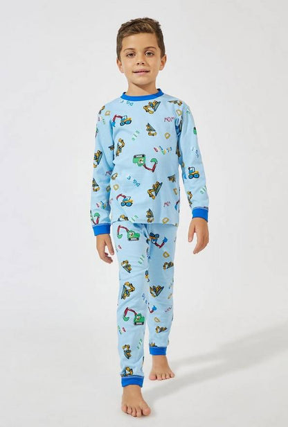 Styli Cartoon Printed Cotton Long Sleeve T-Shirt &amp; Pyjama Set