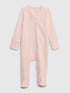 Baby First Favorites TinyRib Footed One-Piece - BARELY PINK / 0-3M