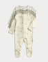 3 Pack Pure Cotton Frog Sleepsuits (0 Mths-3 Yrs) - GREY MIX / 12-18 Months
