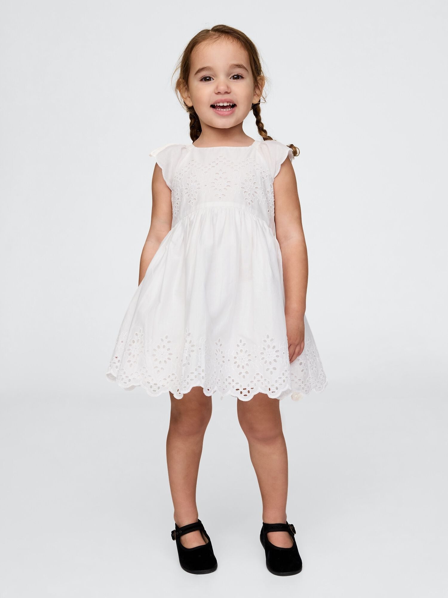 Baby &amp; Toddler Eyelet Dress - OPTIC WHITE V6 / 12-18M