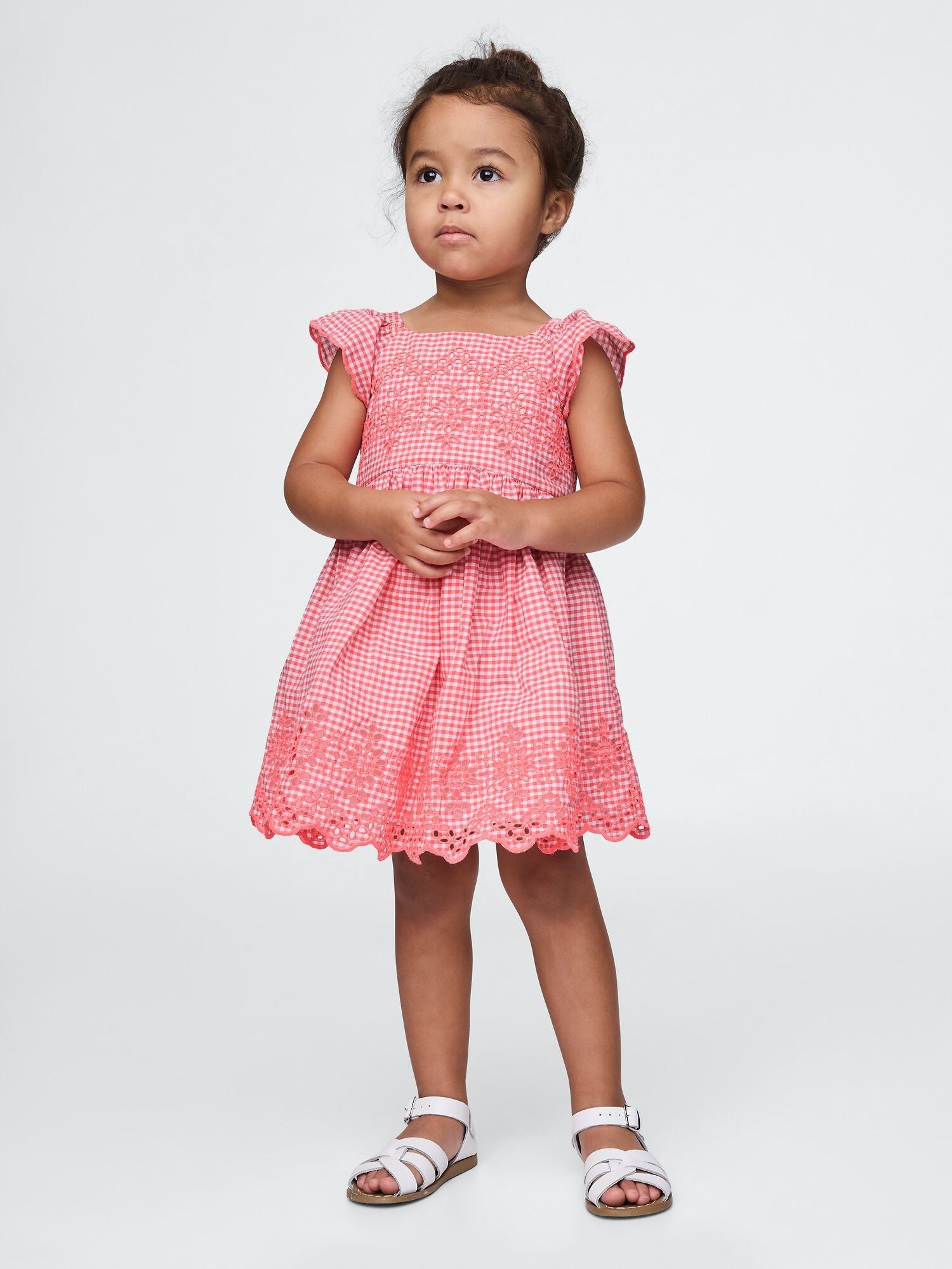 Baby &amp; Toddler Eyelet Dress - SASSY PINK / 12-18M