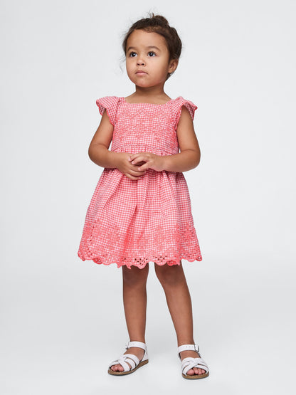 Baby &amp; Toddler Eyelet Dress - SASSY PINK / 12-18M