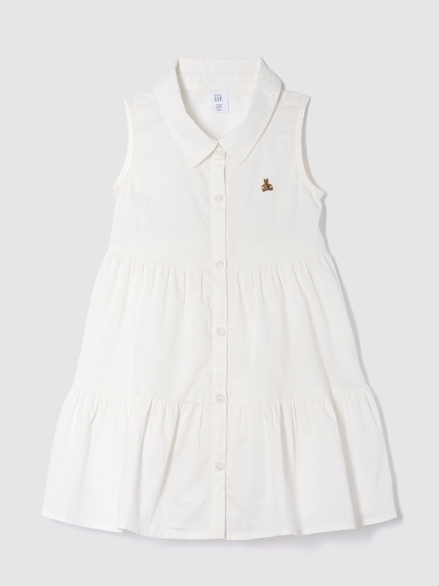 Baby &amp; Toddler Tiered Shirtdress - NEW OFF WHITE / 12-18M