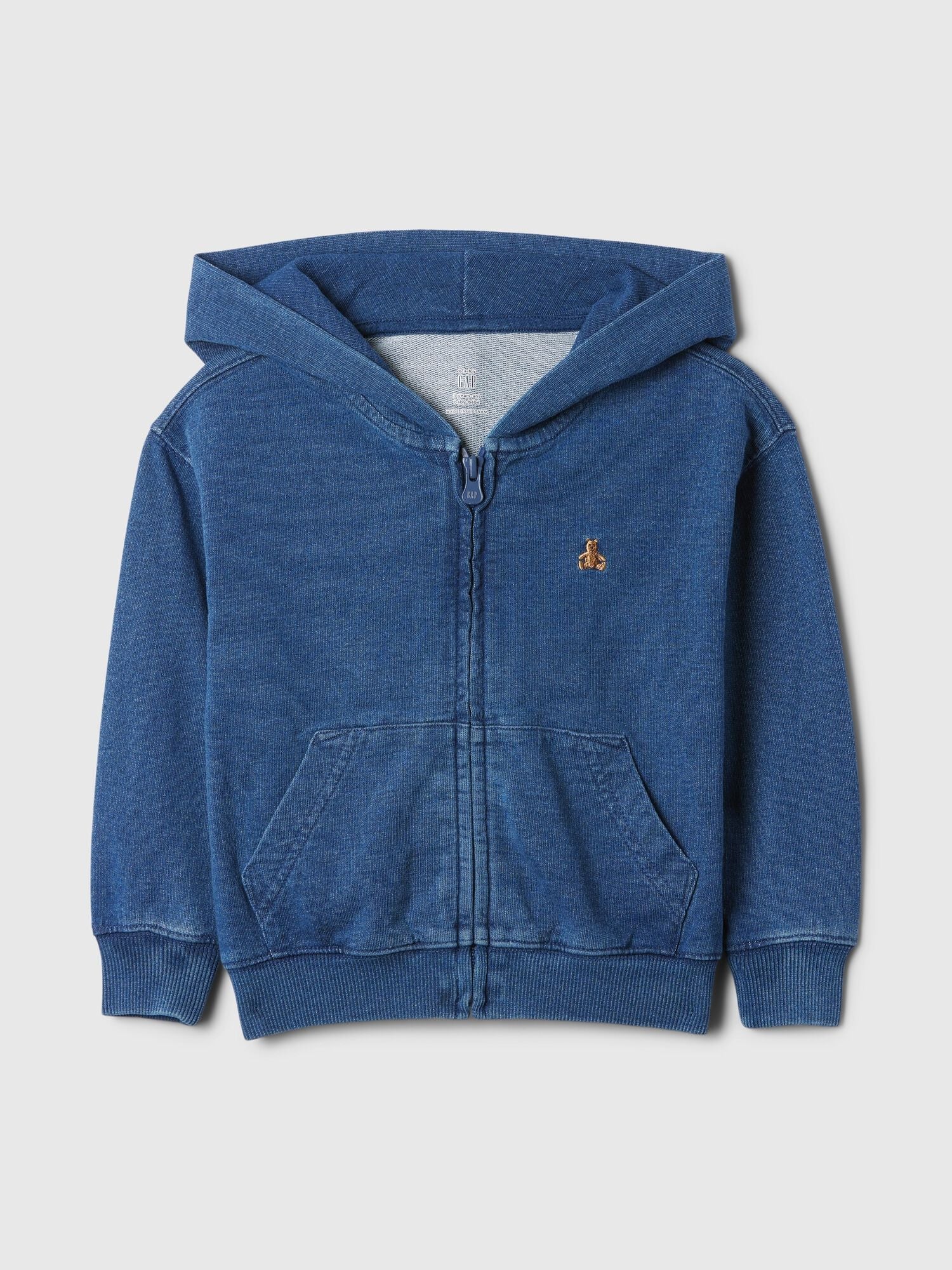 Baby &amp; Toddler VintageSoft Relaxed Zip Hoodie - MEDIUM INDIGO / 12-18M