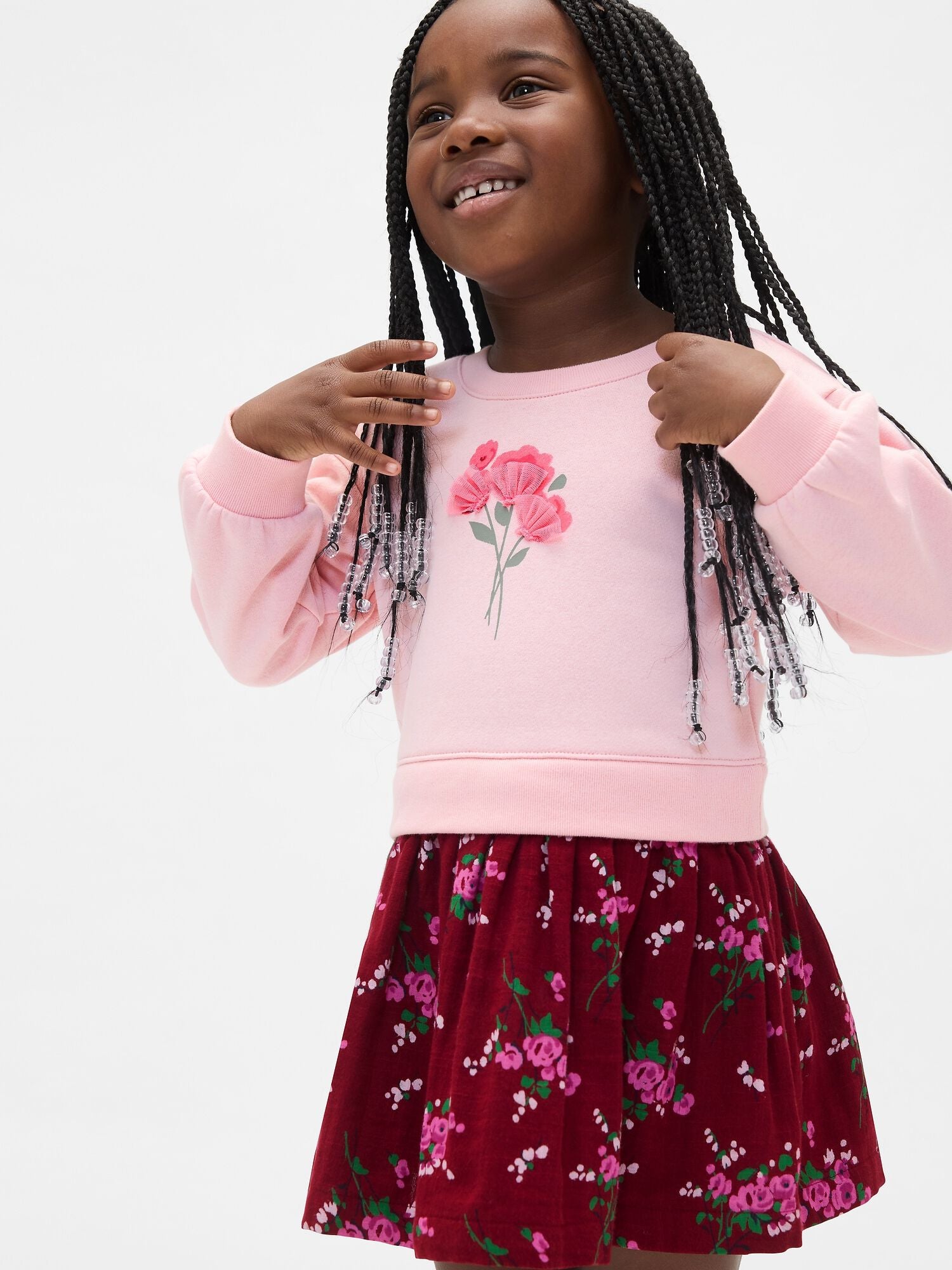 Baby &amp; Toddler VintageSoft Sweatshirt Dress - PURE PINK / 12-18M