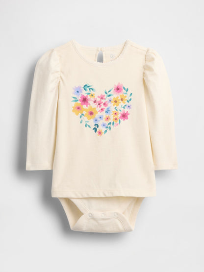 Baby Shirt Bodysuit - IVORY FROST FLORAL / 12-18M