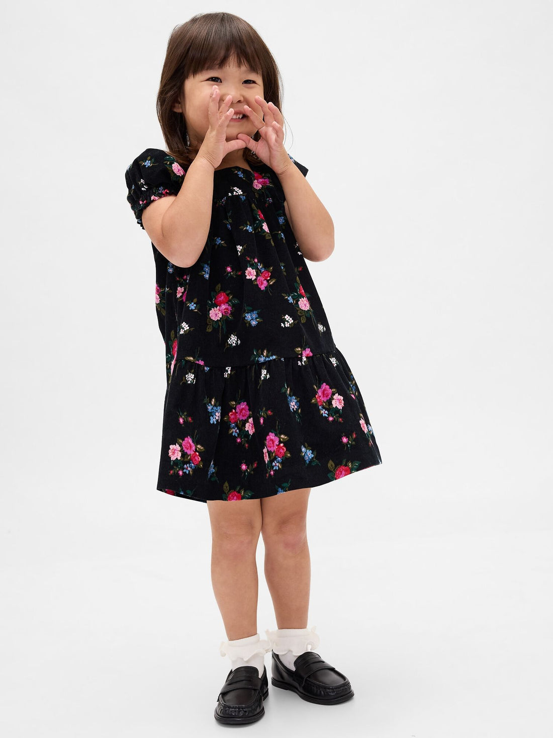 Baby &amp; Toddler Corduroy Tiered Dress - FLORAL PRINT / 12-18M