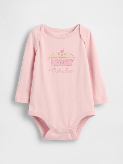 Baby First Favorites Organic Cotton Graphic Bodysuit - CUTIEPIE PINK ON / 12-18M