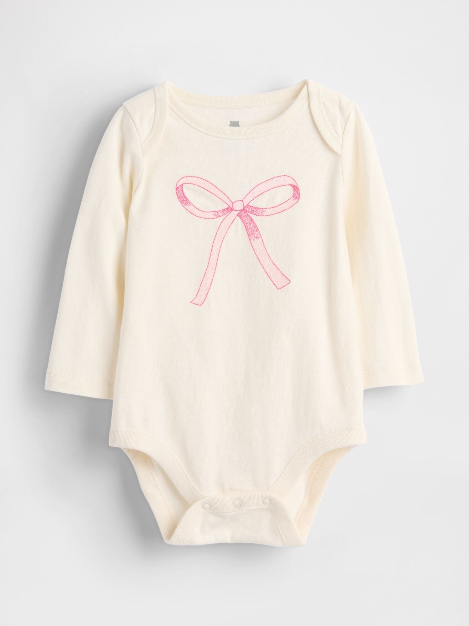 Baby First Favorites Organic Cotton Graphic Bodysuit - BOW PRINT / 12-18M