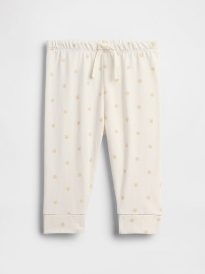 Baby First Favorites Organic Cotton Pull-On Pants - BEAR HEAD / 12-18M