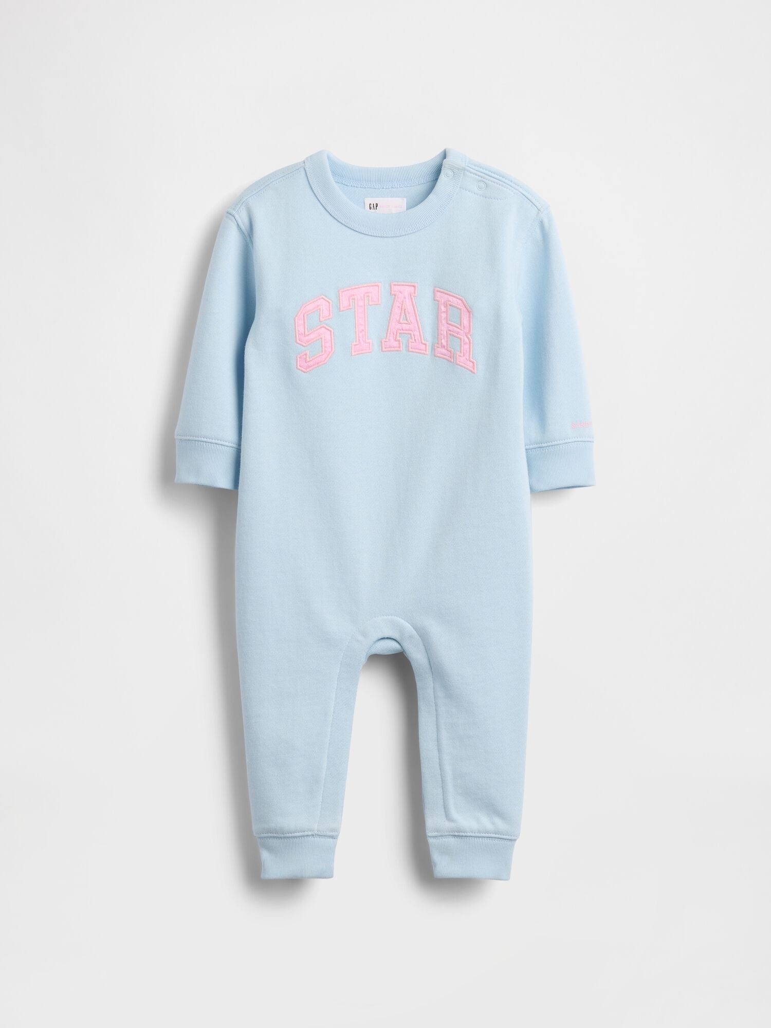 Gap × Sandy Liang Baby VintageSoft Logo One-Piece - HARBOR BLUE / 18-24M
