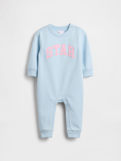 Gap × Sandy Liang Baby VintageSoft Logo One-Piece - HARBOR BLUE / 18-24M