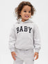 Gap × Sandy Liang Baby & Toddler VintageSoft Logo Hoodie - BC02 LIGHT HTHR GREY / 5YRS