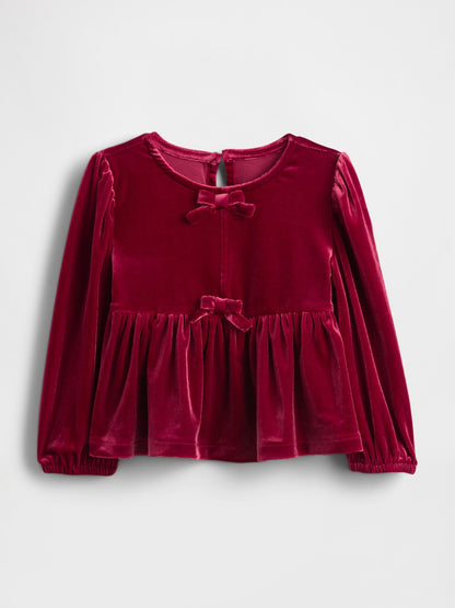 Baby &amp; Toddler Velour Bow Top